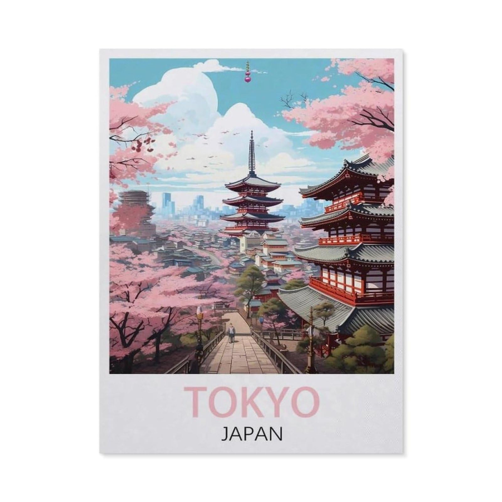 Vintage Art Metal Signs Funny Sign，Tokyo Japan(20x30cm）