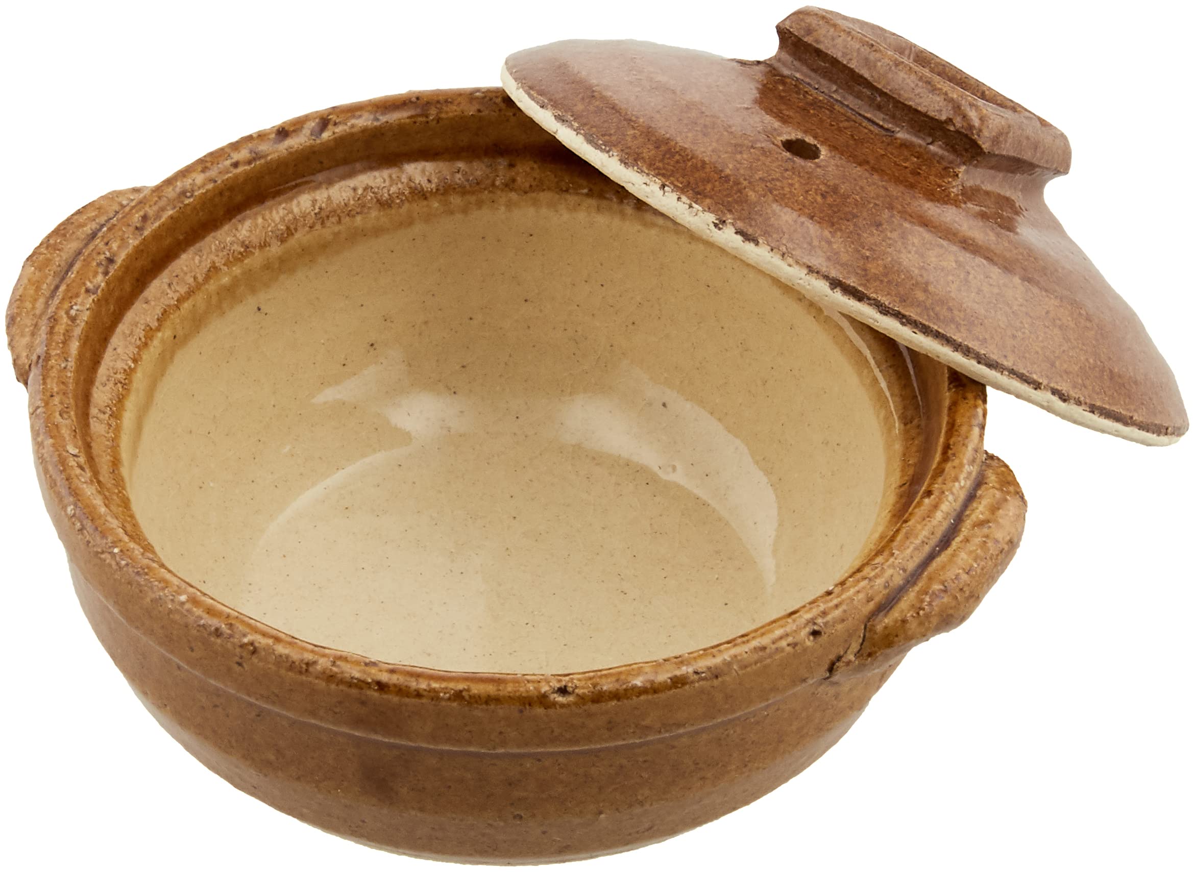 Amazon｜萬古焼 小鍋 ミニ鍋 珍味 鍋 直径約9cm 3号 アメ釉 直火可
