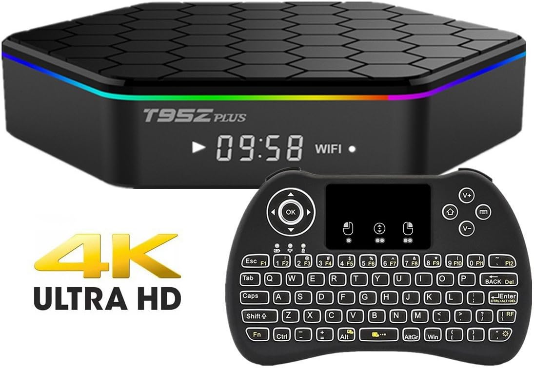 EVANPO T95Z Plus Android 7.1 TV Box Amlogic S912 Octa-core CPU 2GB RAM 16GB ROM (Wireless Keyboard Included)