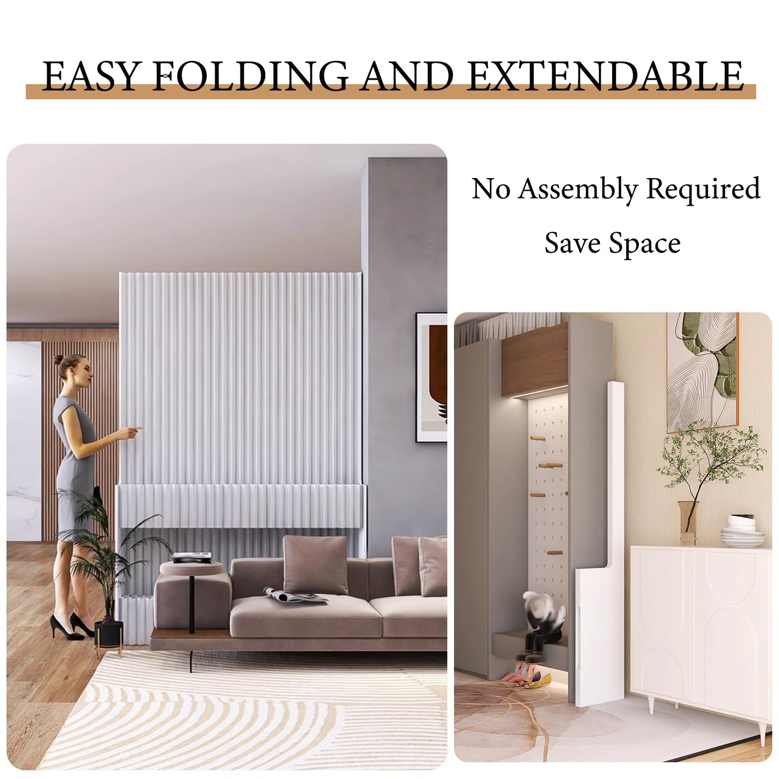 Parete divisoria portatile for la privacy, for ufficio, soggiorno(2x1.8m/6.56x5.9ft)