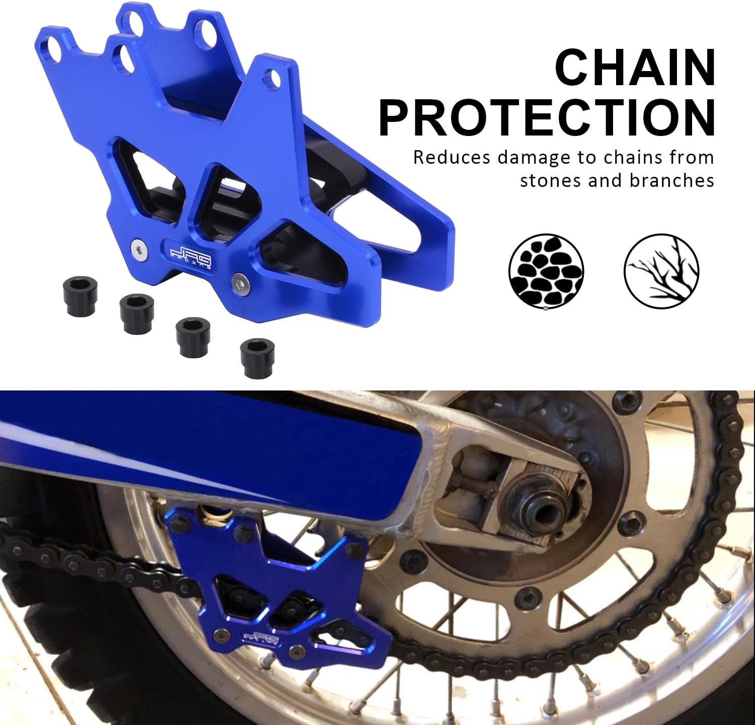 AnXin Motorcycle Chain Guide Guard Protection CNC for YZ125 YZ250 YZ250F YZ400F YZ426F YZ450F DRZ400 DRZ400E DRZ400S DRZ400SM WR250F WR400F WR426F WR450F Blue