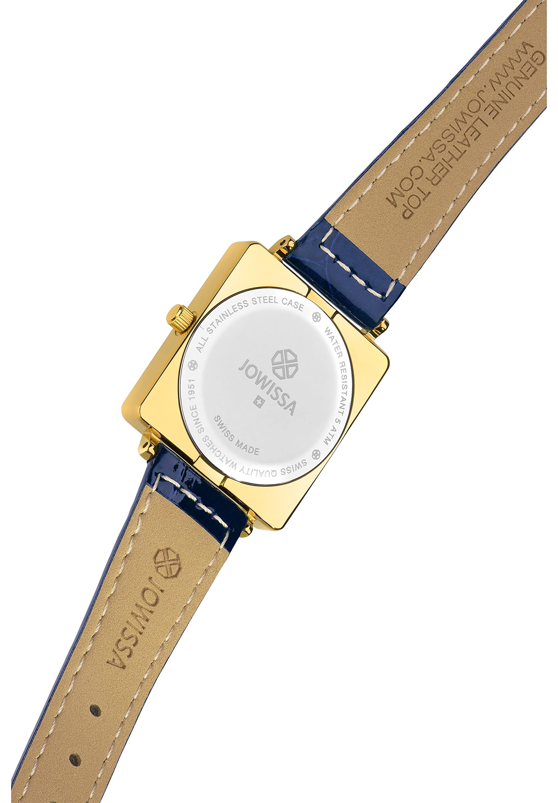 JOWISSA Blau/Gold Facet Princess Schweizer Damenuhr J8.061.M