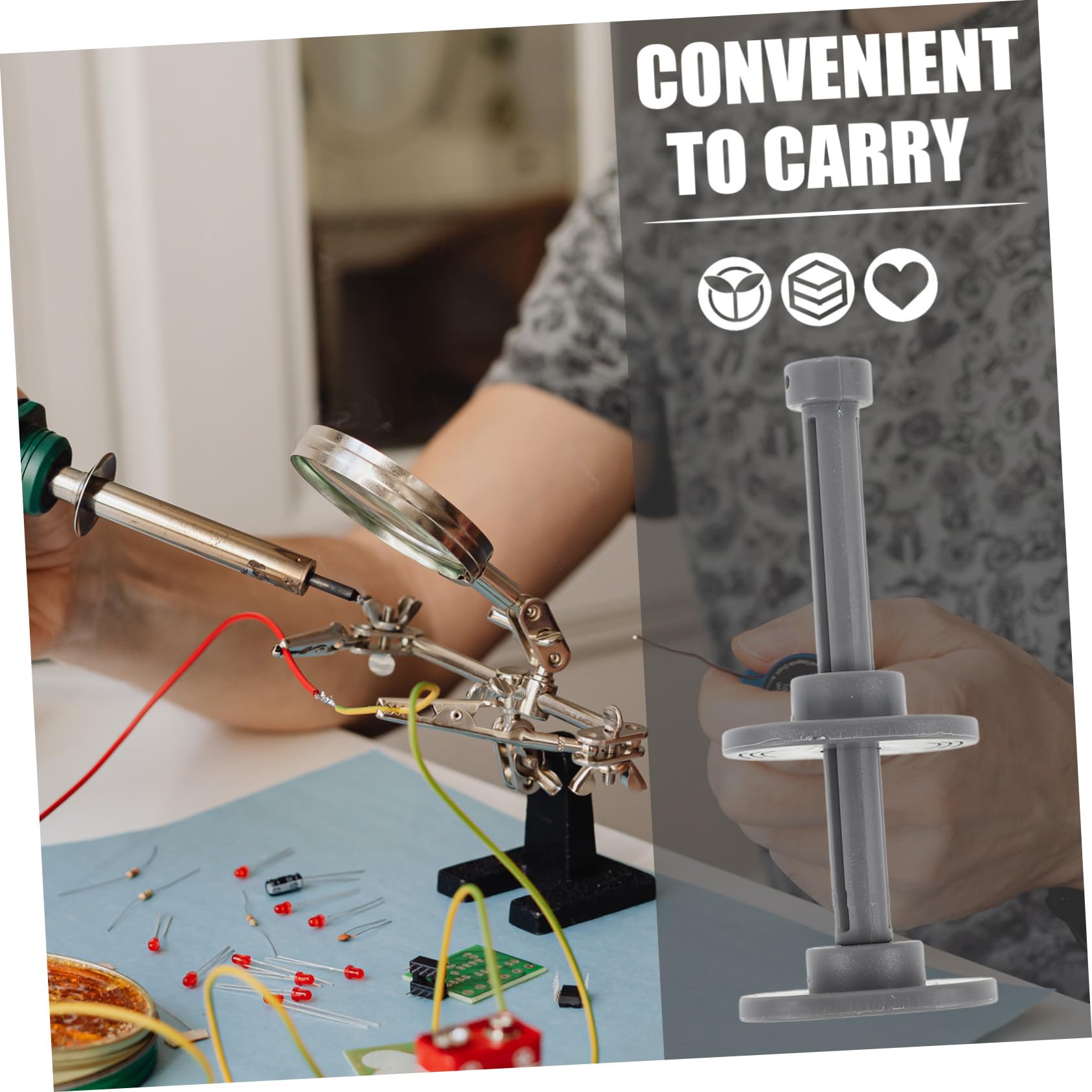 Stantuffo Erogatore per Siringa Pasta Saldante in Plastica Resistente per Flusso di Saldatura 10cc Strumento per Elettronica Set da 4 Pezzi