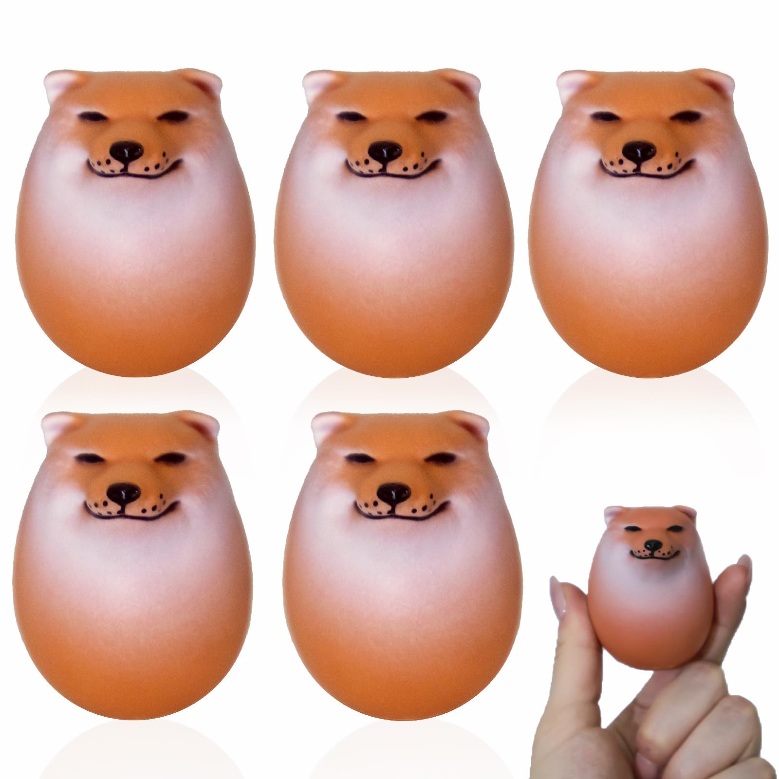 Amazon | 潤木社 しばこエッグ シバコ 5個セット スクイーズ玩具 柴子