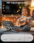 K KASONIC Music Stand, 2 in 1 Dual-Use Folding Sheet Music Stand & Desktop Book Stand, Portable Lightweight with Music Sheet Clip Holder Carrying Bag