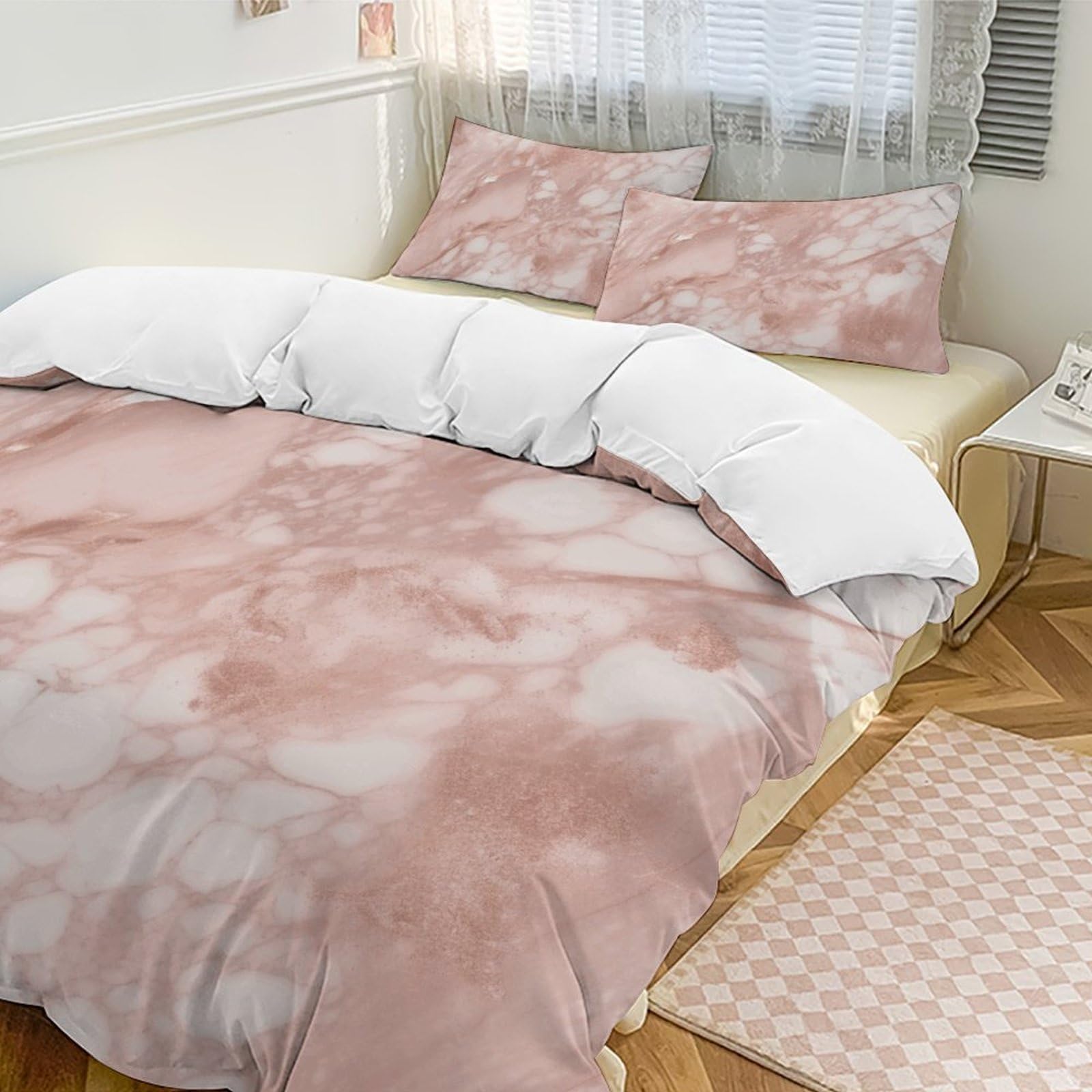 Parure de lit 3 pièces housse de couette 177x218 avec fermeture éclair pour lit adulte