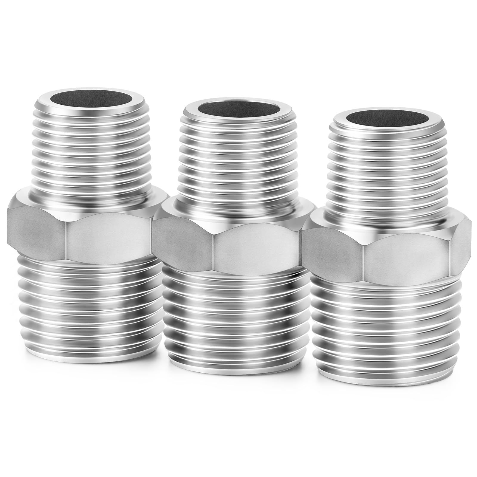 ChillWaves Brass Pipe Fitting, Reducer Hex Nipple 3/4" NPT Male X