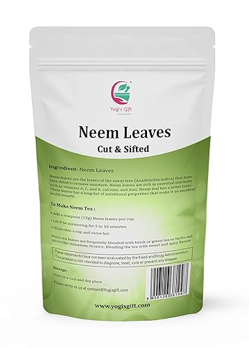 Miniatura 2 de Hoja de neem 1 libra  Té de neem desintoxicante 100% natural  Hojas de neem cortadas y tamizadas  Hoja de Azadirachta Indica  Hojas de Margosa  Sin