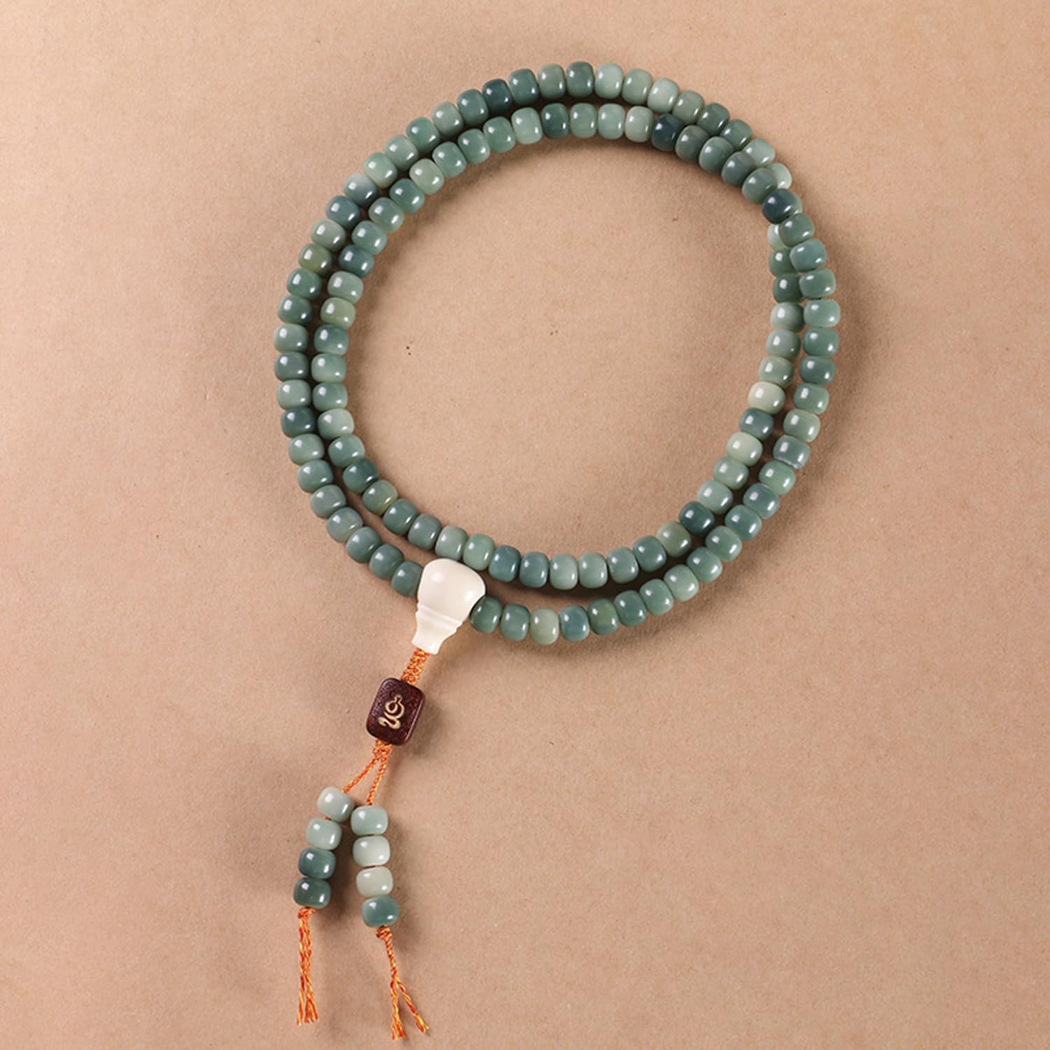 Natural Green Bodhi Seed 108 Mala Beads Bracelet for Women Buddhist Prayer Beads Necklace Meditation Mala - Image 6