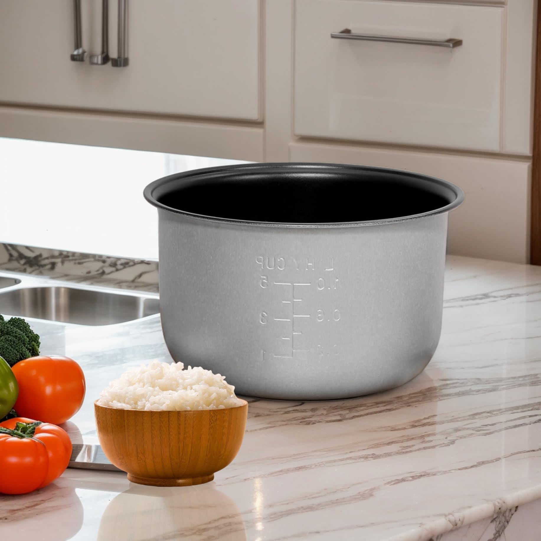 Cuiseur à riz doublure 5L Capacité à riz cuiseur de rizière Remplacement du pot intérieur, power à pression intérieure, alliage en aluminium, remplacement du pot de cuiseurs de riz
