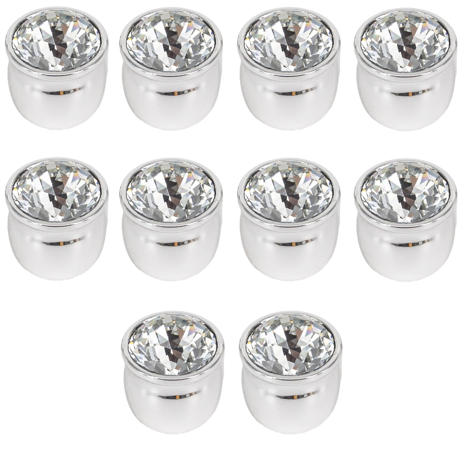 Kfgisd 8078 Chrome+Crystal Cupboard Handles 1Pc Knobs For Chest Of Drawers Single Hole Coffee Table Bedside Table Drawer Handle,Crystal Handles(8078 Chrome+Crystal)