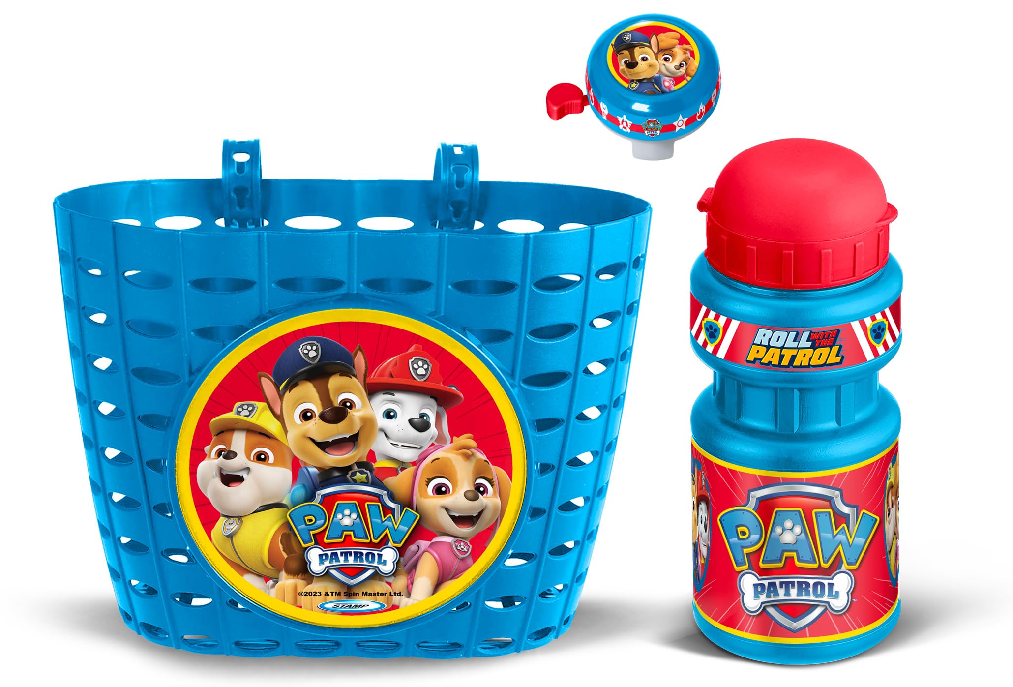 Paw Patrol Basket + Bottle + Bell Combo