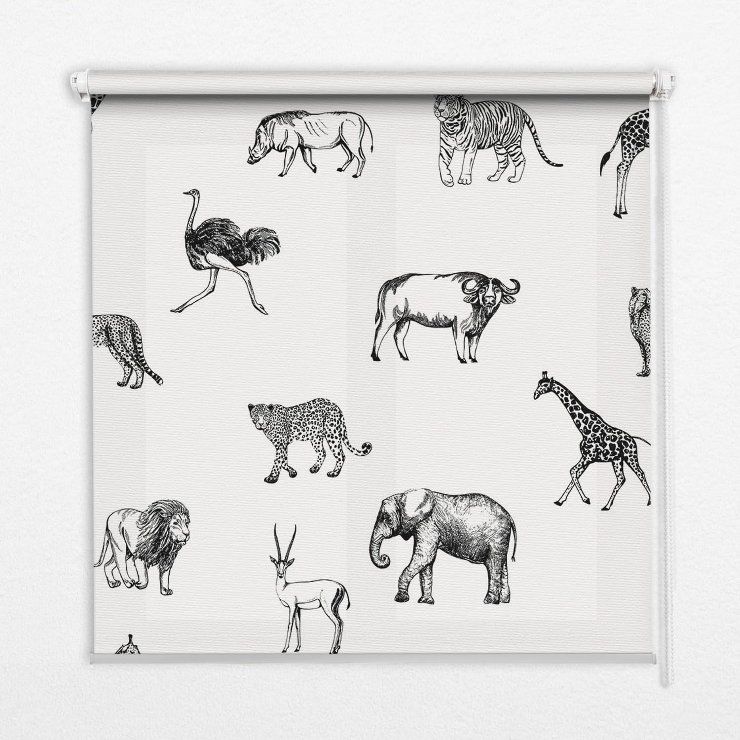 Store occultant 60x180cm sans perçage Tulup animaux pour des nuits paisibles en chambre