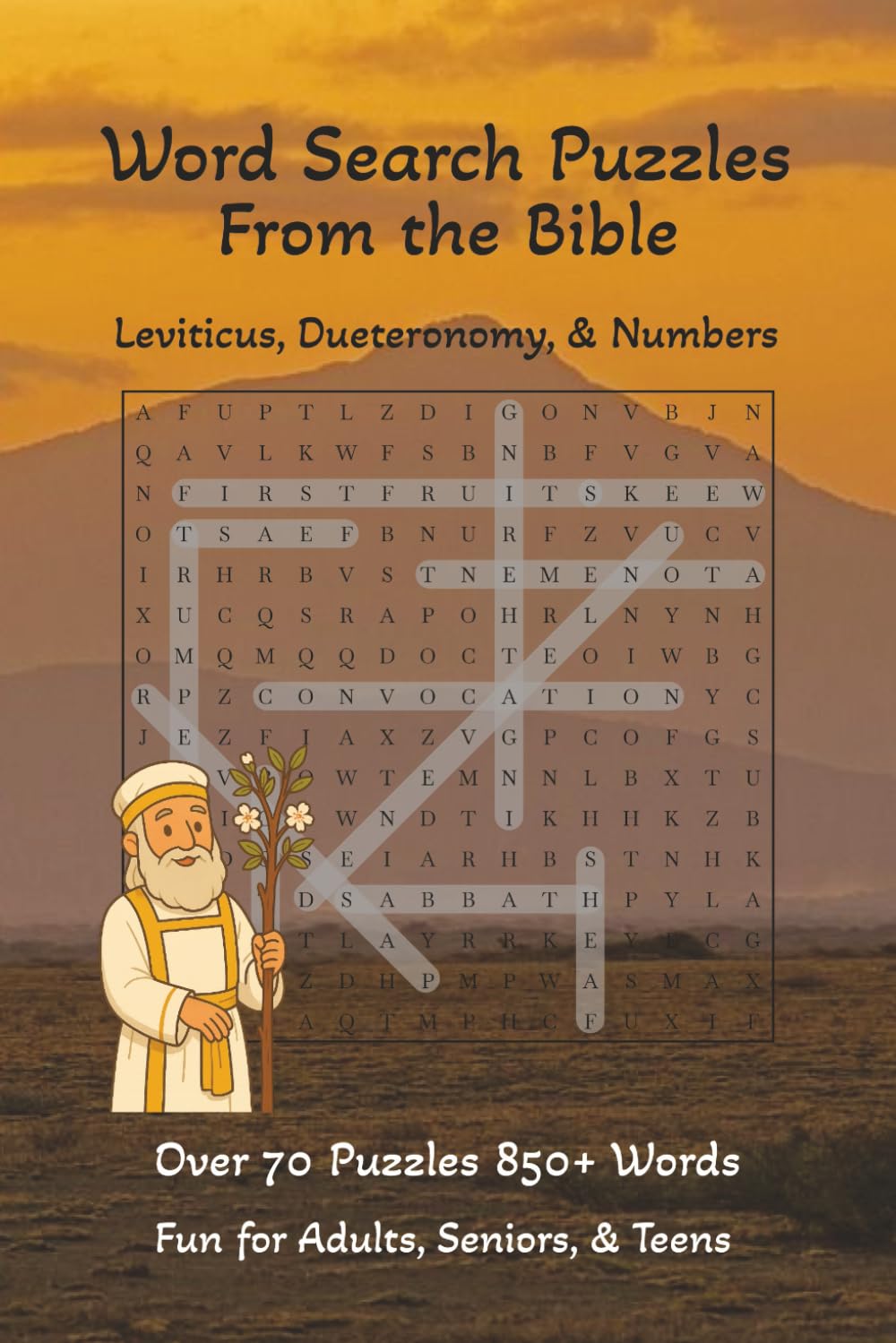 Word Search Puzzles from the Bible: Leviticus, Deuteronomy & Numbers: Large Print Bible Word Search Puzzle Book – 70+ Puzzles and 850+ Words from the ... Brain Games for Teens, Adults & Seniors