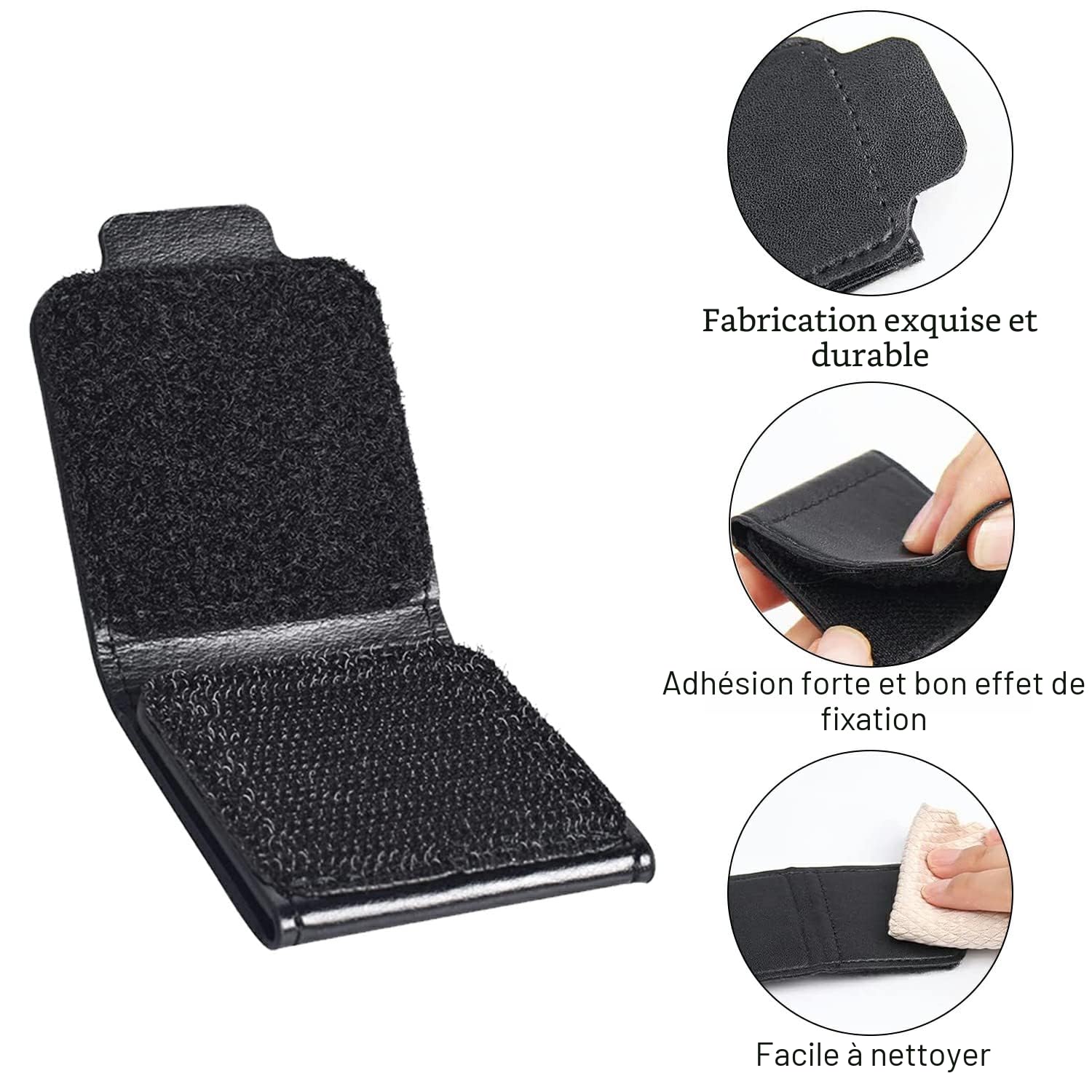 4 Housse De Ceinture De Sécurité Cuir PU - Ajusteur Confort Cou Et Épaule Noir Universel