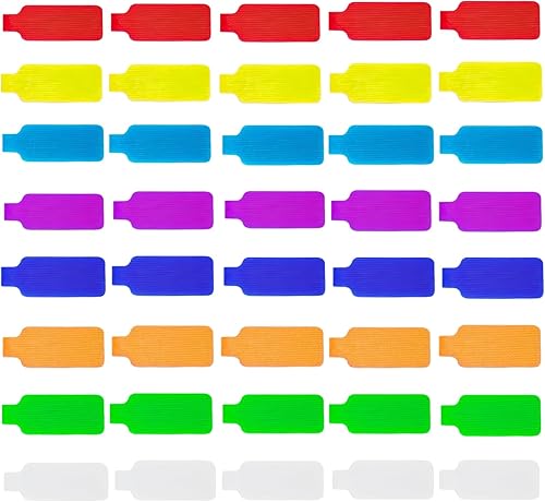 Lifetop Sujetacables multicolores, etiquetas para escribir en etiquetas reutilizables de sujeción para cables, correas de gestión de cables