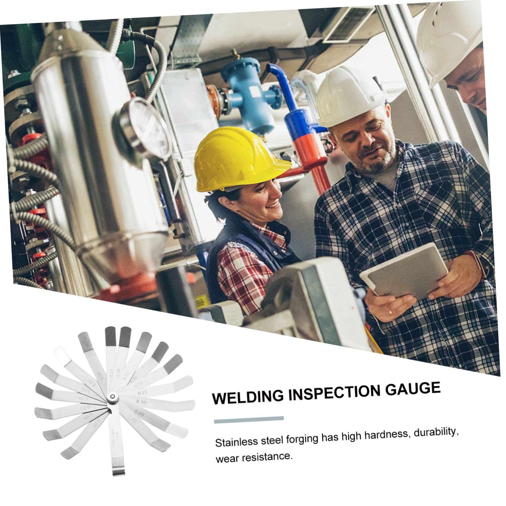 FUNOMOCYA Gauge Set High-Precision Metric Gauges 360 Degree Rotating Design Spring Steel Gauges