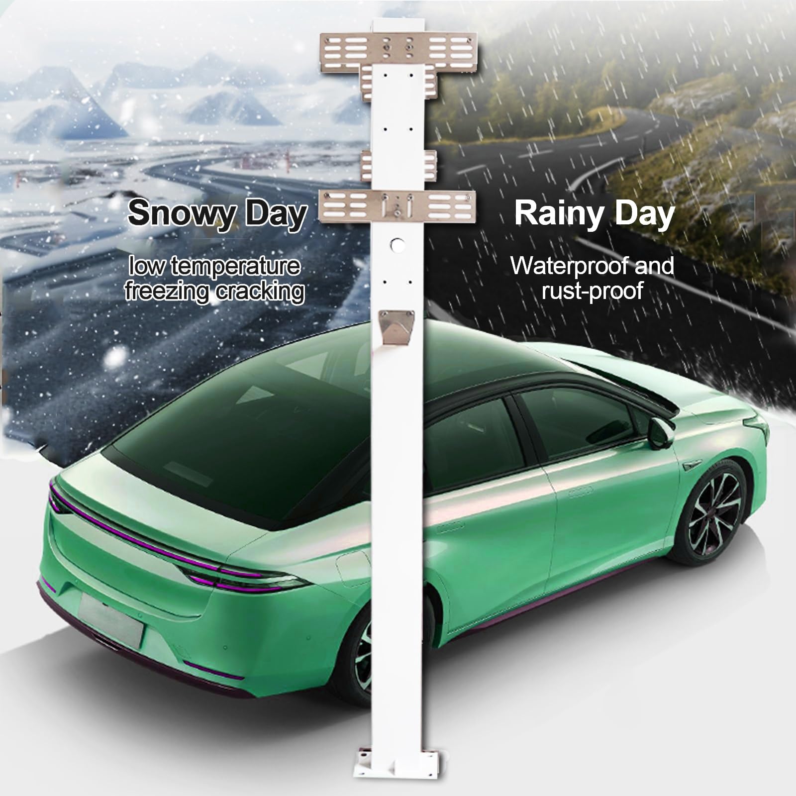 Stazione di ricarica EV montata su piedistallo con pannello posteriore regolabile rimovibile per il mucchio di ricarica del veicolo di nuova energia