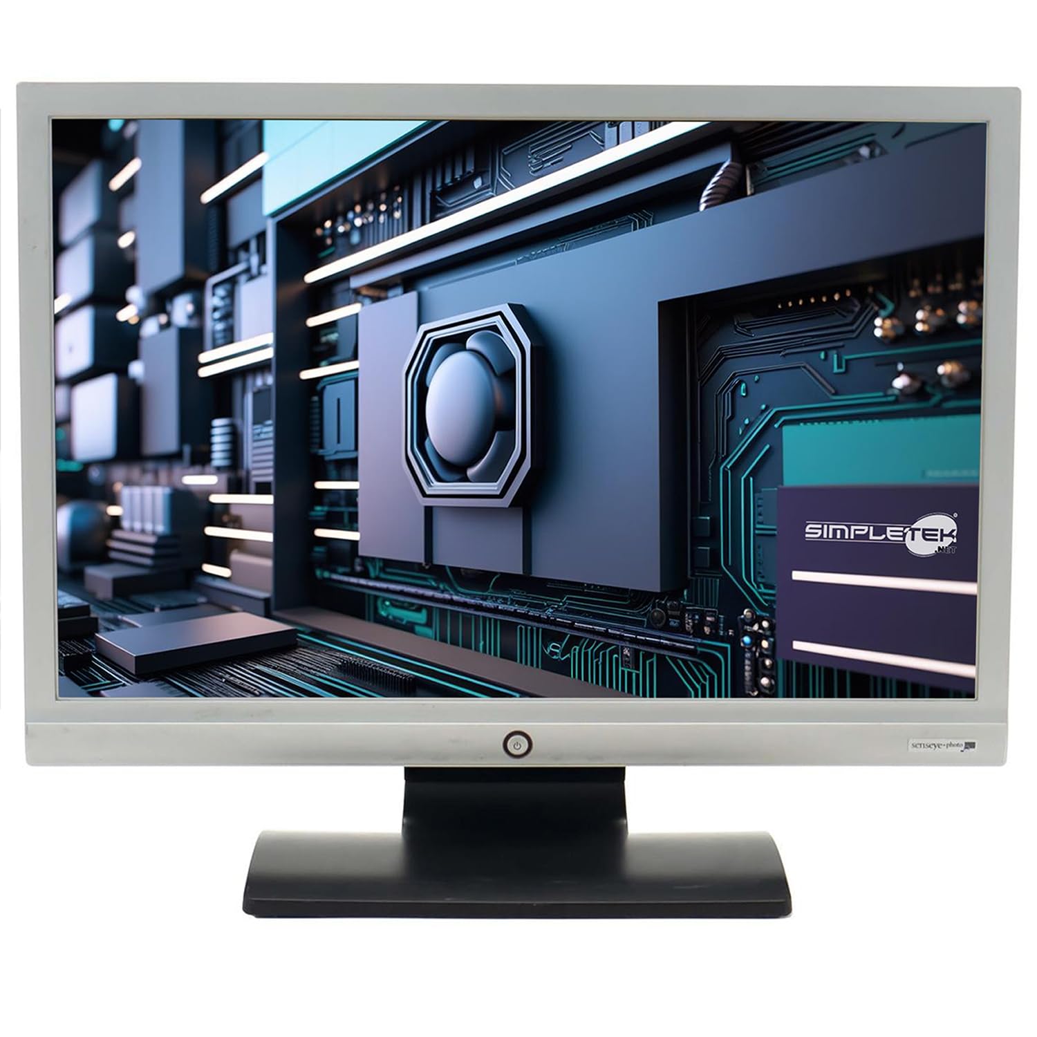 SIMPLETEK - Monitor LCD 19" 16:10 |1440x900, 5 ms, VGA, Montaggio VESA | Ideale per Ufficio, DVR, Postazioni Fisse | Cavo di Alimentazione e VGA Inclusi (Ricondizionato)