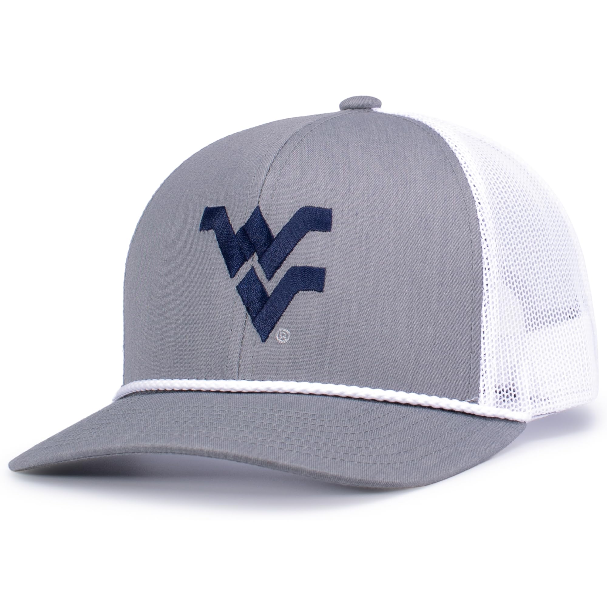 Pacific Headwear Unisex Multi 'S Wvu Men's Trucker Snapback Braid Cap, One Size