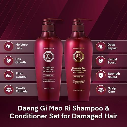 Miniatura 3 de Daeng Gi Meo Ri - Set de champú y acondicionador para cabello dañado, añade nutrición y brillo para un cabello sano y energético, reduce la caspa,