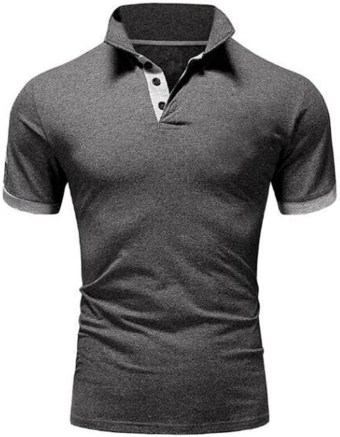 Ymosrh Men's Polo Shirts Summer Golf Polos Short Sleeve Tennis Shirts Casual T-Shirts, S-5XL