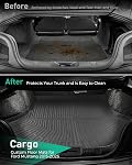 for Ford Mustang Floor Mats & Cargo Liner (2015-2024 2025 2026, All Weather 5PCS Full Set, Not for Mach-E)