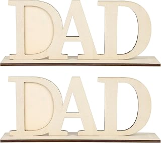 COCHIE DIY Father’s Day Photo Frame Crafts Kit, Unfinished Wooden Picture Frame to Paint Art Craft Activity, Handmade Gift for Dad, Fathers Day Gift from Daughter, Son, Grandchild…