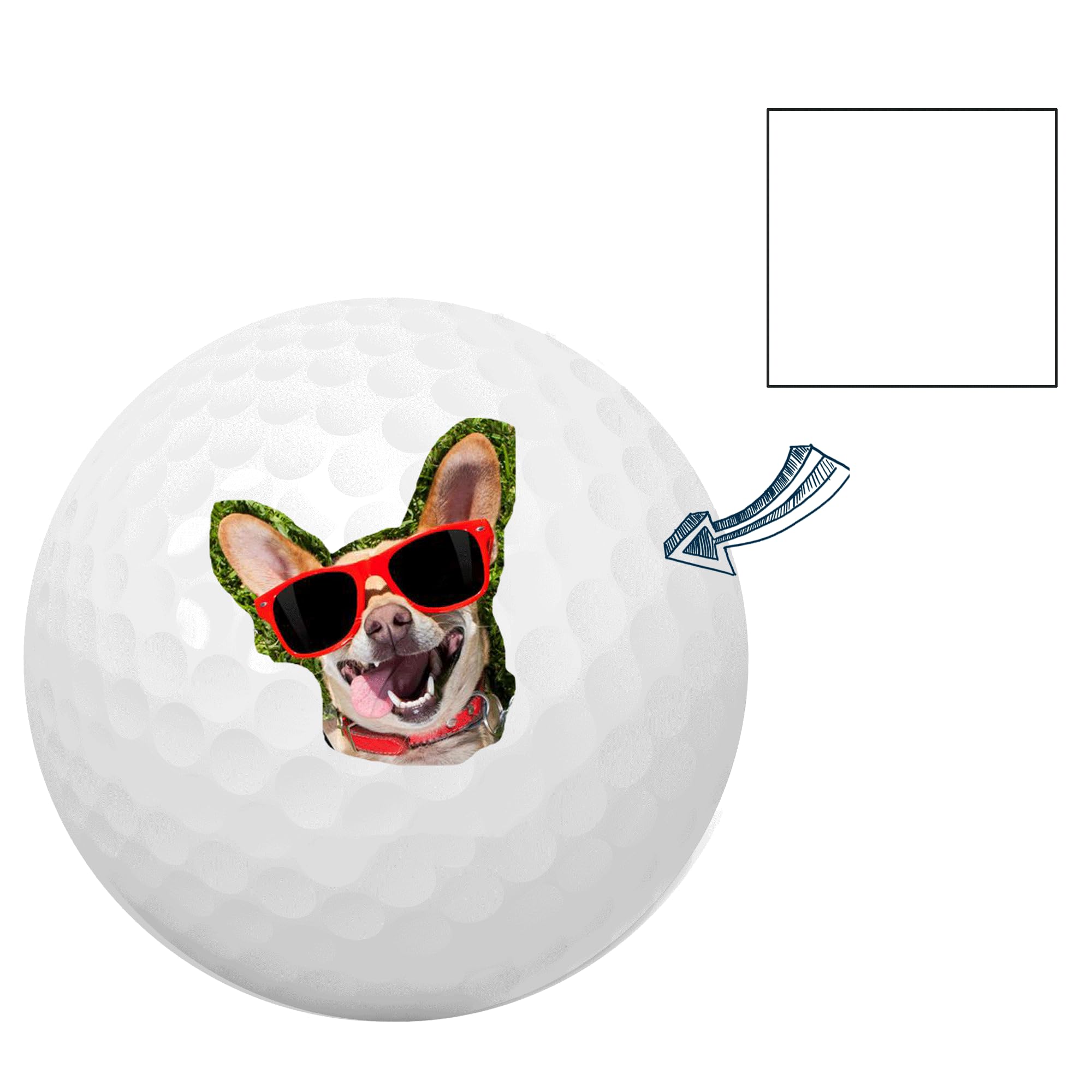 Personalisierte Golfbälle mit individueller Beschriftung Foto/Logo/Name für Hochzeiten und Freizeitaktivitäten Neuheit Golfgeschenke für Papa Golfer, 3er-Pack