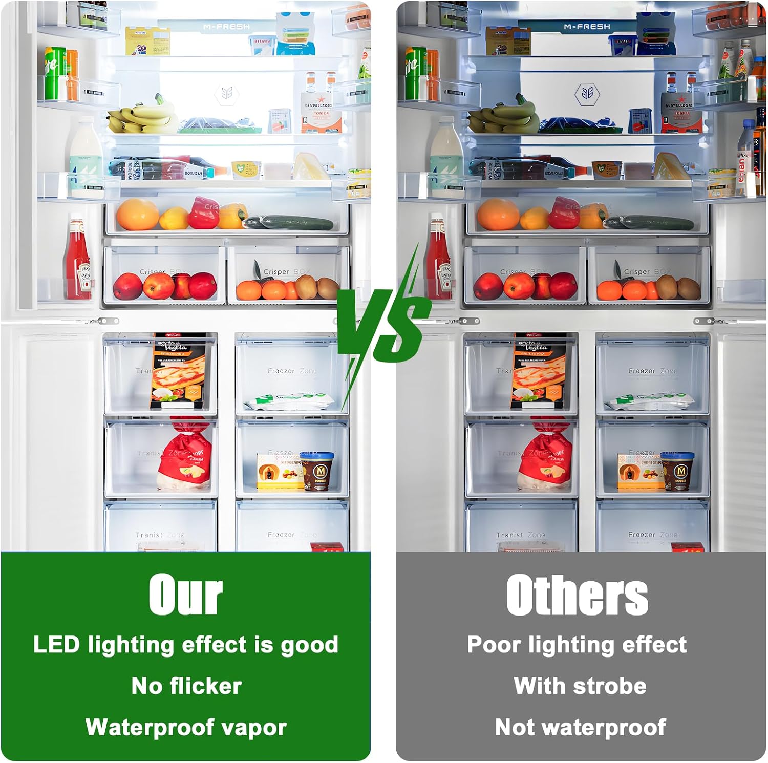 WR55X11132 LED Refrigerator Light Bulb for GE Fridge Light Bulb Replacement 3033142 PS4704284 WR55X25754 WR55X26486 (2 Pack)