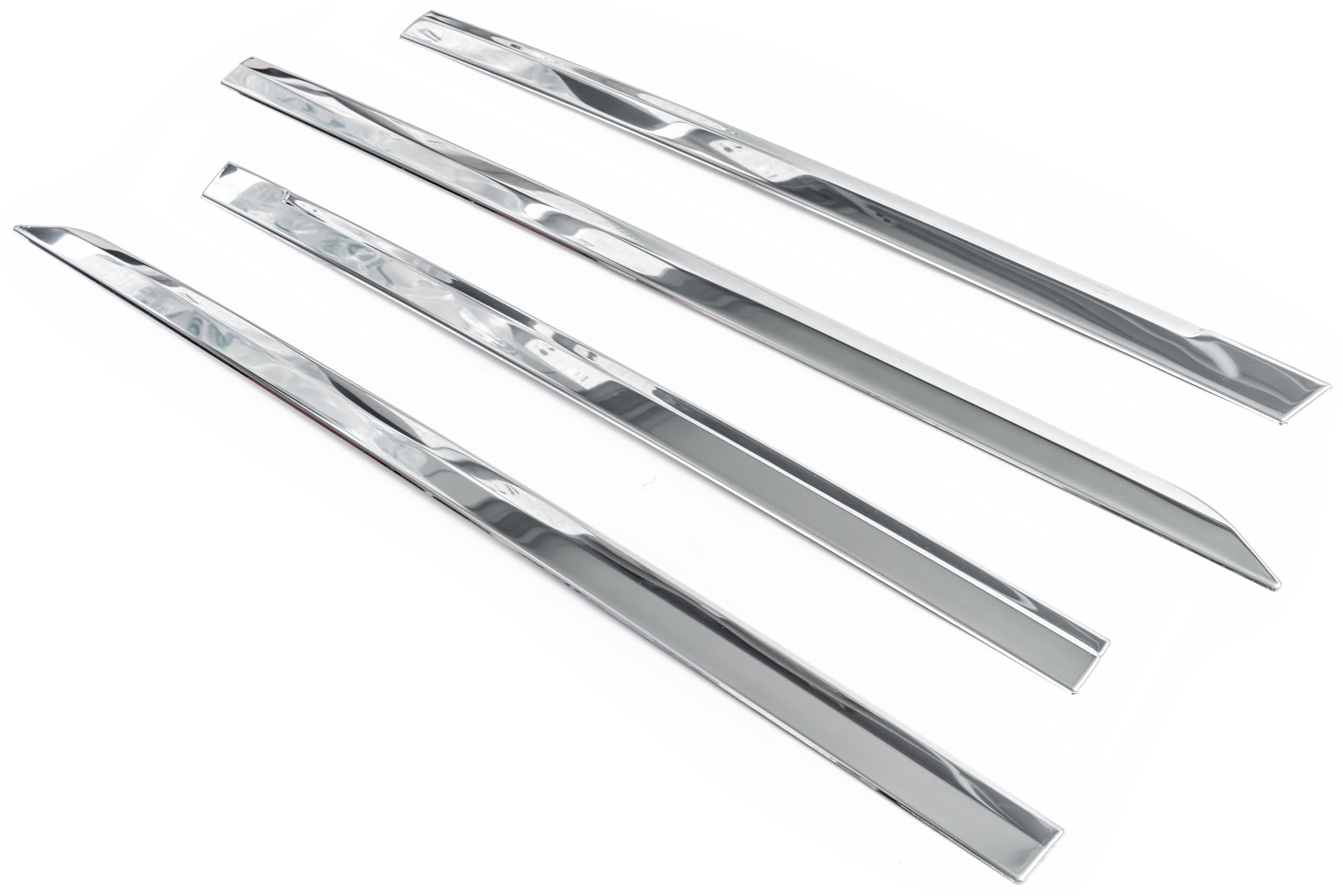 RECAMBO Molduras de Puerta cromadas de Acero Inoxidable Apto para VW Tiguan II (Tipo AD1) año de fabricación a Partir de 2016 Protección Lateral Molduras para el Lado del Coche