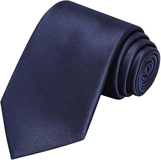 KissTies Solid Satin Tie Pure Color Necktie Mens Ties + Gift Box