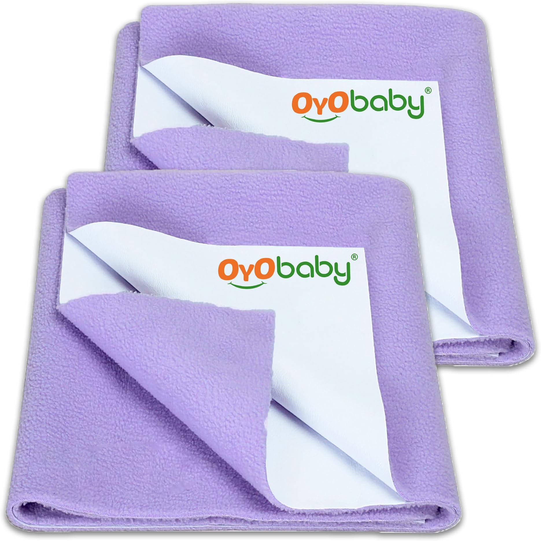 OYO BABY Combo Pack of 2 Medium Baby Dry Sheets 100×70 cm | Waterproof Mattress Protectors | Quick Dry, Extra Absorbent, Breathable | Perfect for 0-12 Months Babies - Violet