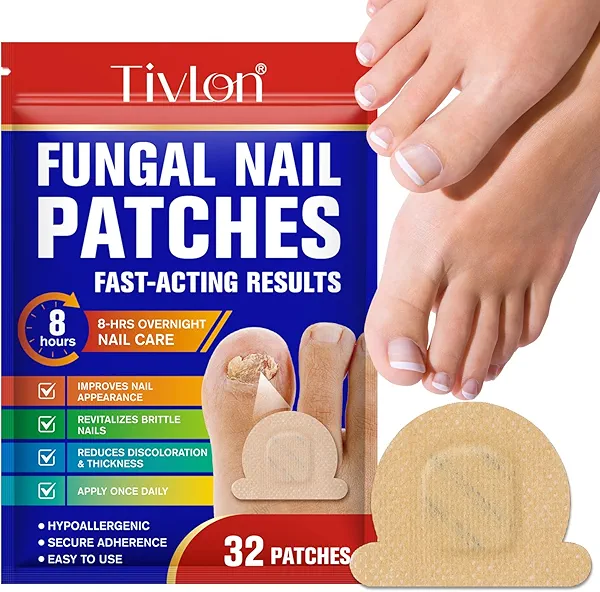 Toenail Fungus Treatment Extra Strength, 32 Pcs Fungal Nail Patches, Nail Repair for Damaged Nails, 8-Hour Overnight Nail Treatment Restores Healthy Appearance