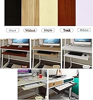 Vista 3 de IBOWZ Bandeja de cajón para teclado con rieles deslizantes negros de 14 pulgadas, estante extraíble para teclado para oficina en casa, cajón