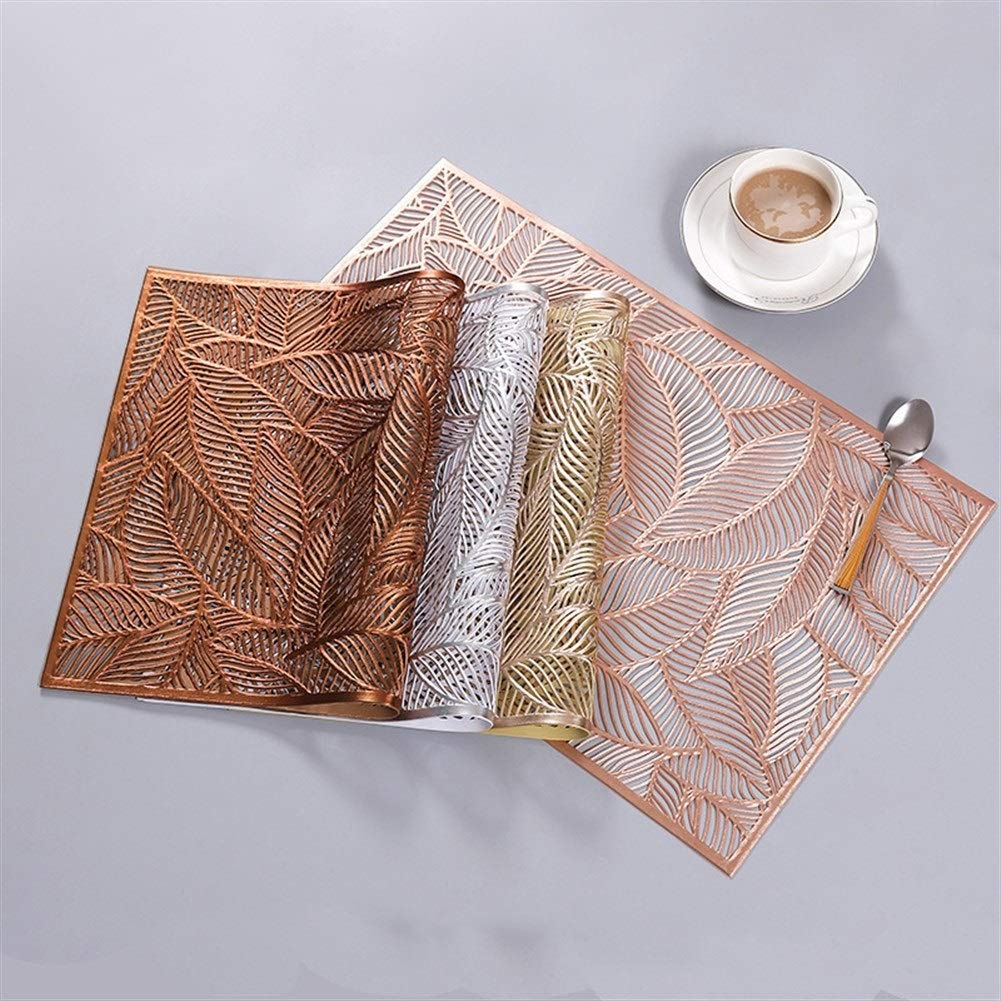 Lot de 4 napperons isolés bronze style nordique pour table