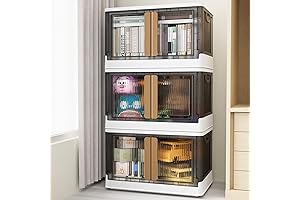 V6 Plastic Storage Bins with Lids, 3 Pack, Orange