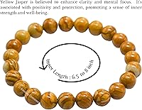 Vista 851 de Amazing Gemstone Pulsera de cristal para mujeres y hombres, pulsera de cristal curativo de protección, pulsera elástica con cuentas de piedras