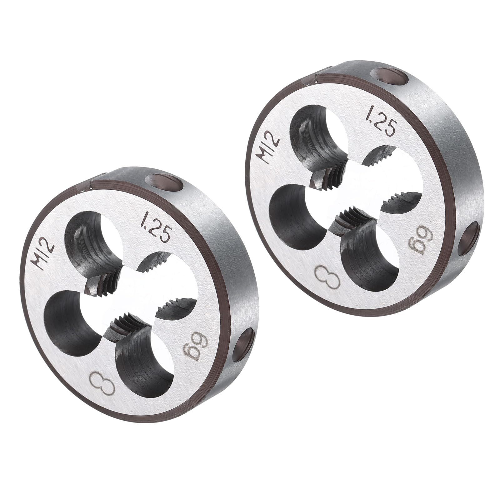 Troqueles de aleación de acero uxcell M12 x 1,5, herramientas de roscado métrico de alta dureza
