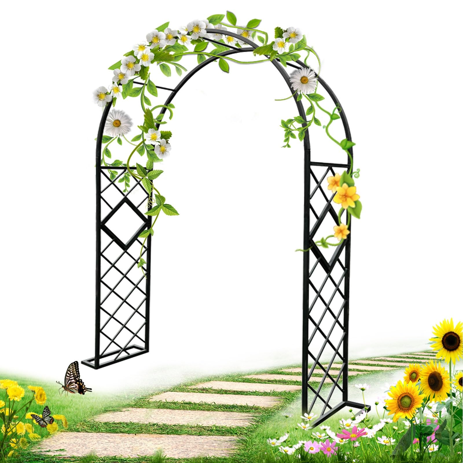 Arco de rosas decorativo e ideal como altar fotográfico en bodas exteriores