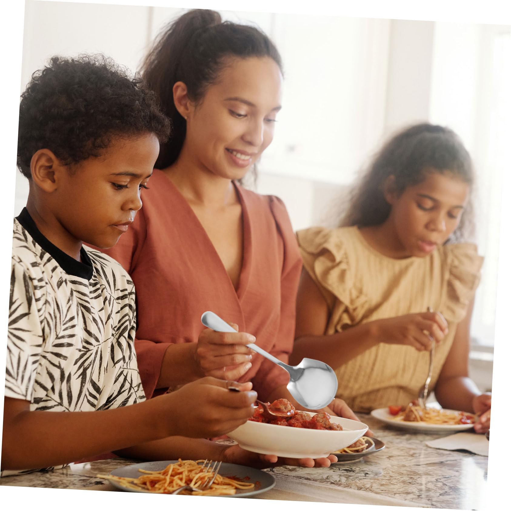 Alipis Cooking Utensils 2pc Stainless Steel Shovel Serving Spoon Deepen Spoon for Family