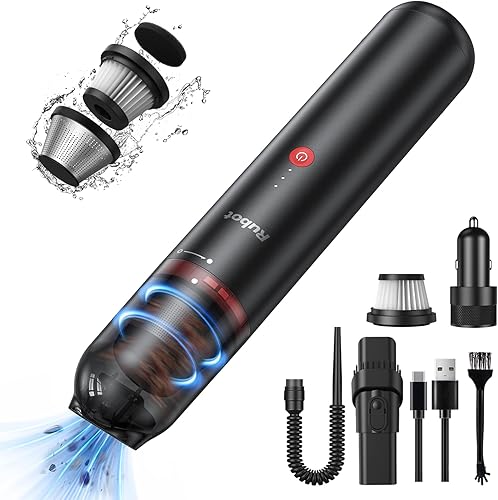 RUBOT Aspiradora de automóvil aspiradora de coche de succión fuerte de 16 K PA inalámbrica recargable mini aspiradora portátil para el hogar oficina