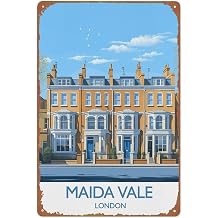 Vintage Metal Signs Maida Vale Travel Poster London Poster Wall Art Sign For Room Office Coffee Bar Decor 8x12 inches