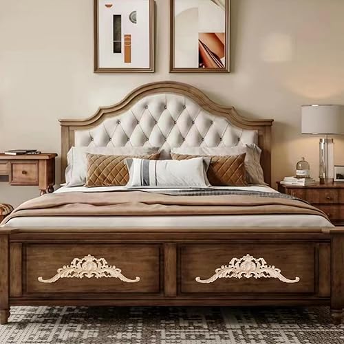 Miniatura 5 de 1 apliques largos tallados en madera, apliques de madera tallada para ventana, cama, puerta, pared, muebles, chimenea, (1.8 x 5.1 in18,90 x 5,12