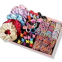 Vista 10 de YANRONG Ligas multicolores para el cabello para mujeres y niñas, sujetadores elásticos para cola de caballo, banda de goma para cabello grueso