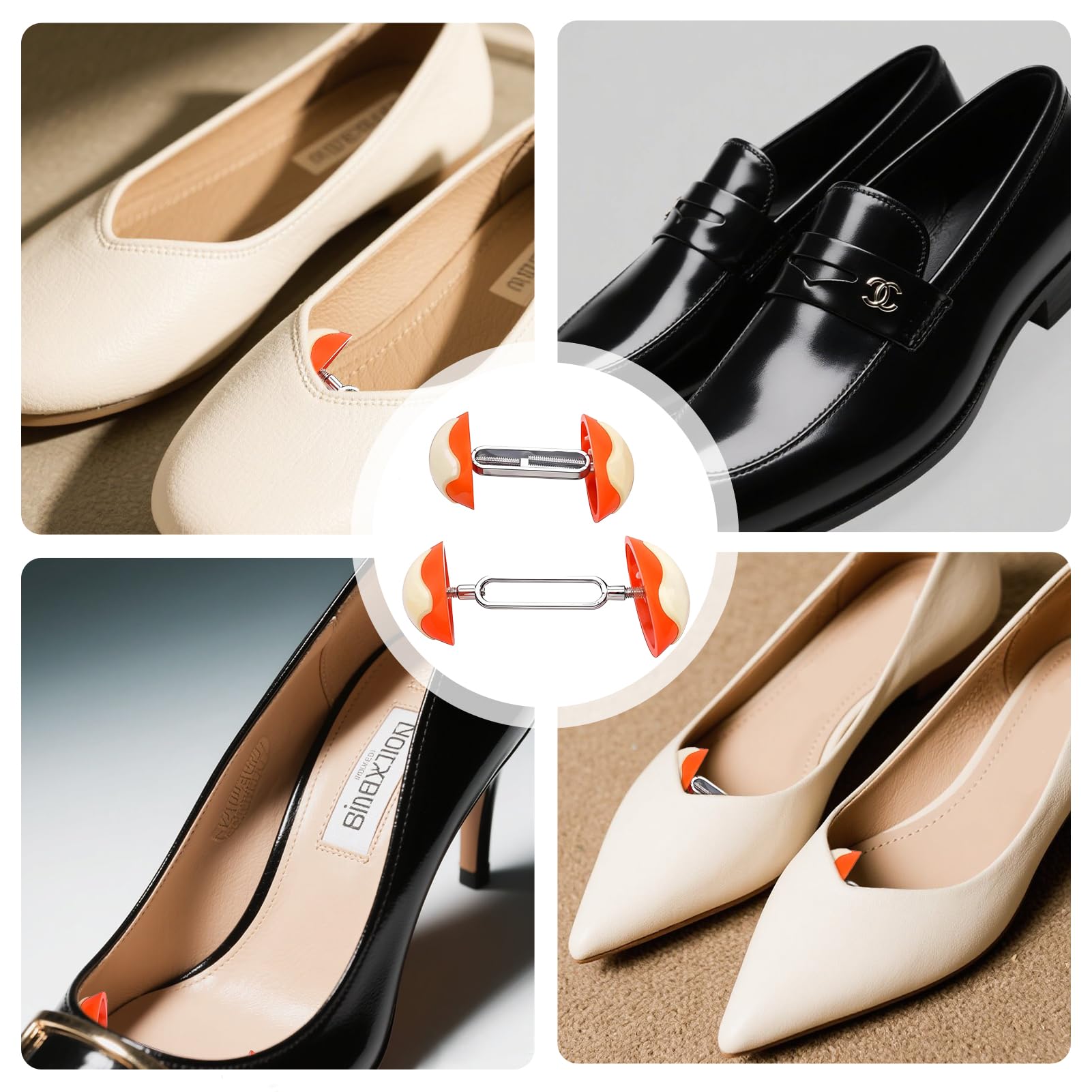 SOGHO 2 Stück Schuhspanner,Schuhdehner Schuhweiter,shoe stretcher for women,Rutschfest Verstellbar 7-12 Cm,Shoe Stretcher,Schuhspreizer Für Lederschuhe, Stiefel, High Heels, Sportschuhe