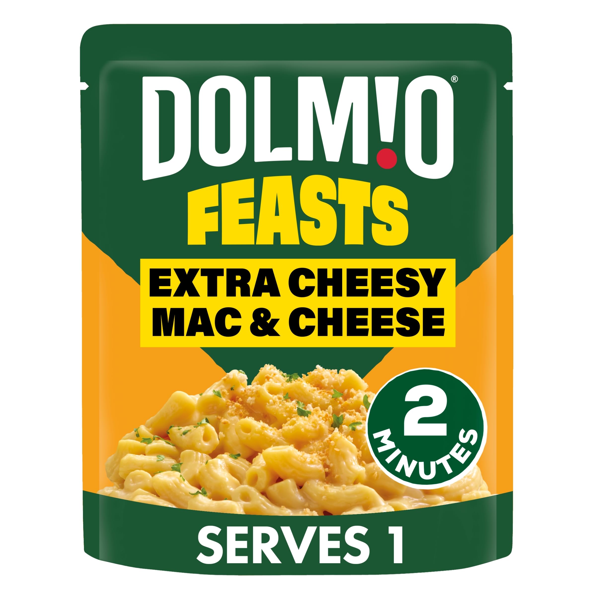 Dolmio Feasts Extra Cheesy Mac and Cheese Ready Meals Pouch 250g