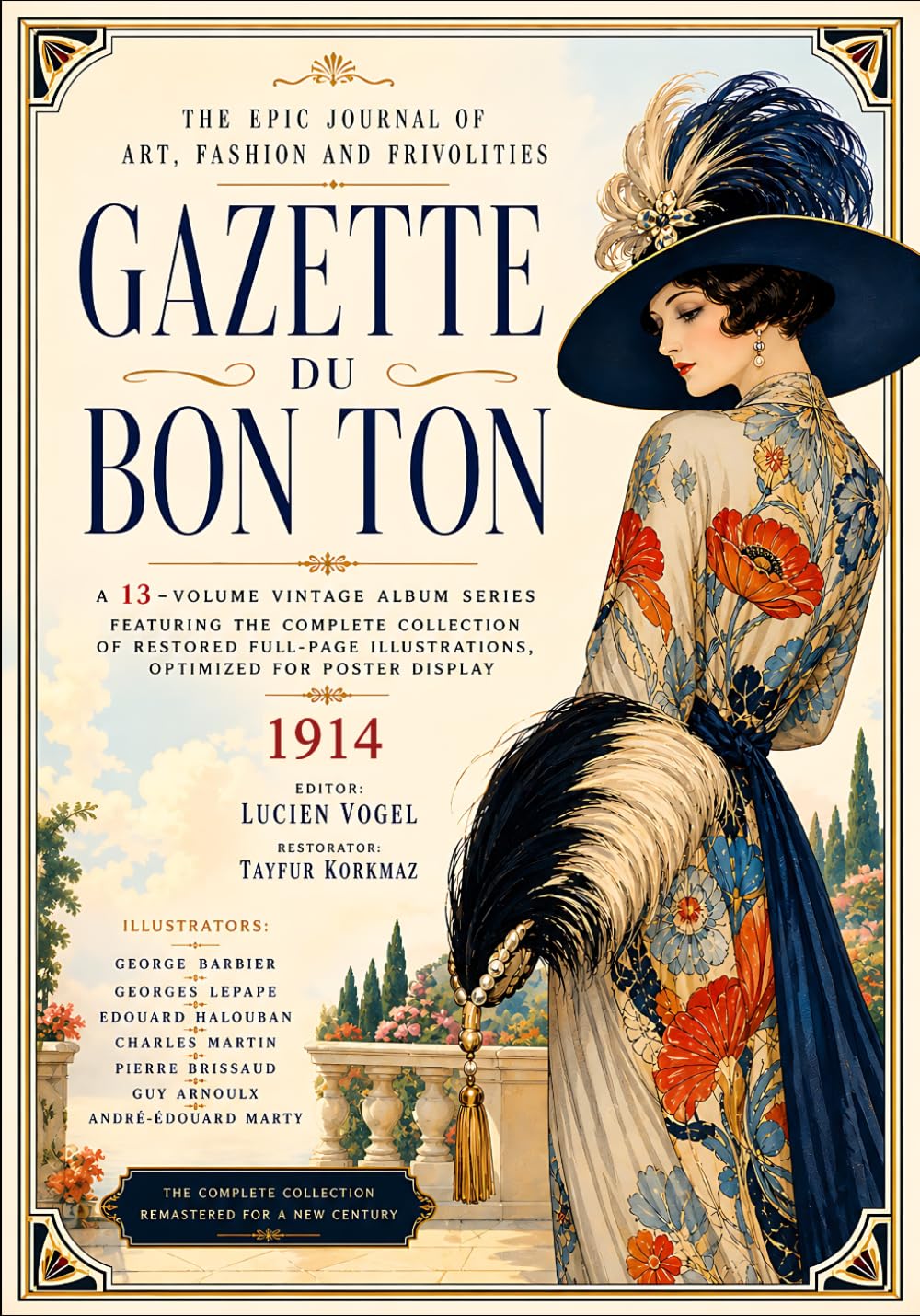 Gazette du Bon Ton album vintage collection mode 1914 art deco poster