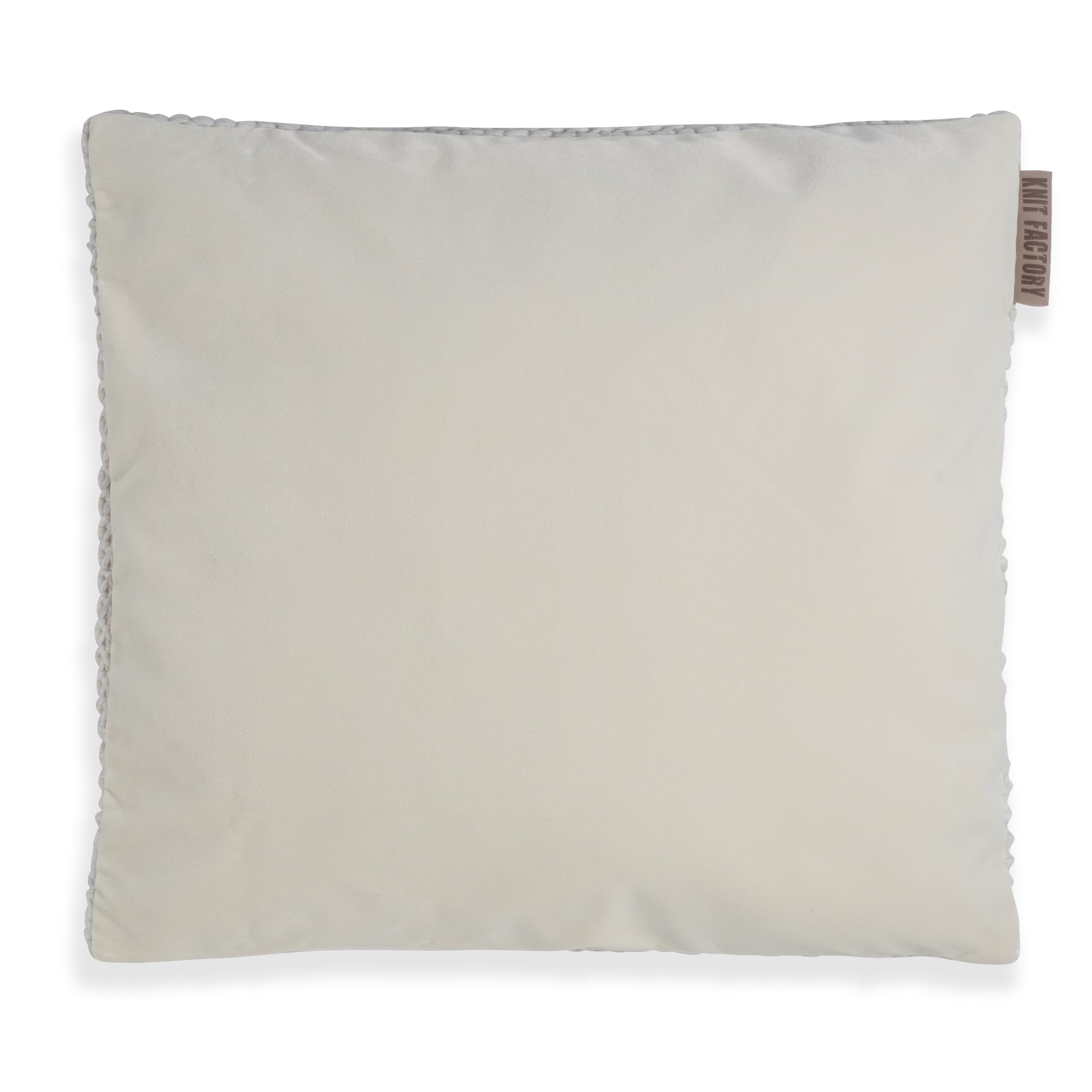 KNIT FACTORY - Vinz Quadratisches Zierkissen - Beige - 50x50 cm