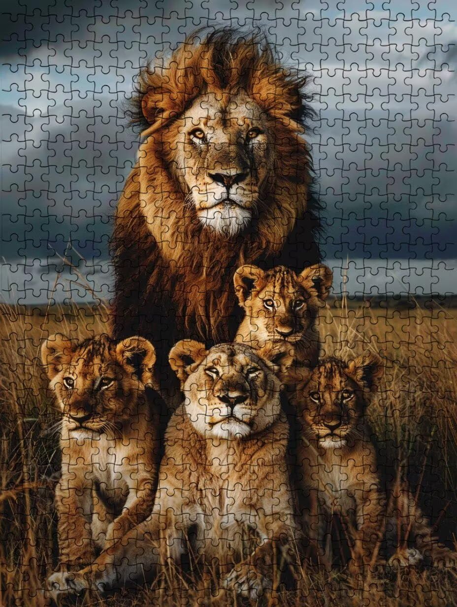 Puzzle 2000 Teile, Tiere LöWen Puzzle Erwachsene 2000, Klassische Puzzles, Puzzlespiele für Die Ganze Familie, Geschicklichkeitsspiel, Mit Schöner Verpackung, Dekoration Puzzles und Geschenke FNKL3279